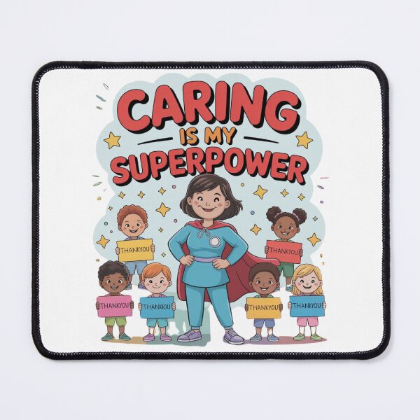 Item preview, Caring is My Superpower – Pediatric Nurse Appreciation Art designed and sold by Giuggimade.