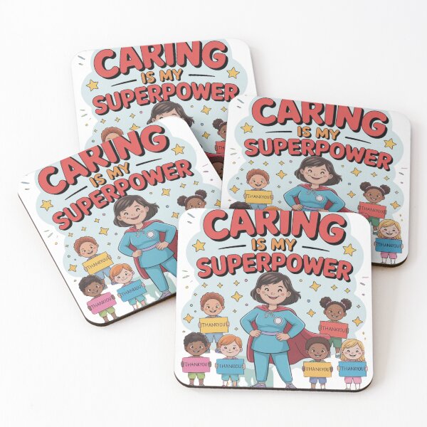 Item preview, Caring is My Superpower – Pediatric Nurse Appreciation Art designed and sold by Giuggimade.