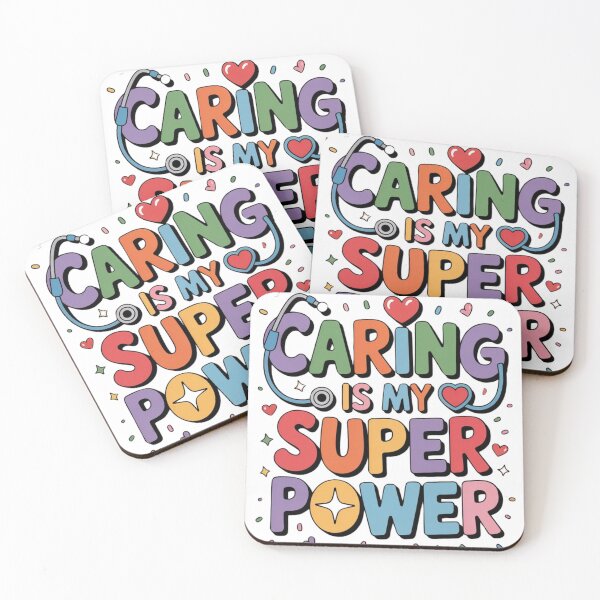 Item preview, Caring is My Superpower – Cute Pediatric Nurse Quote designed and sold by Giuggimade.