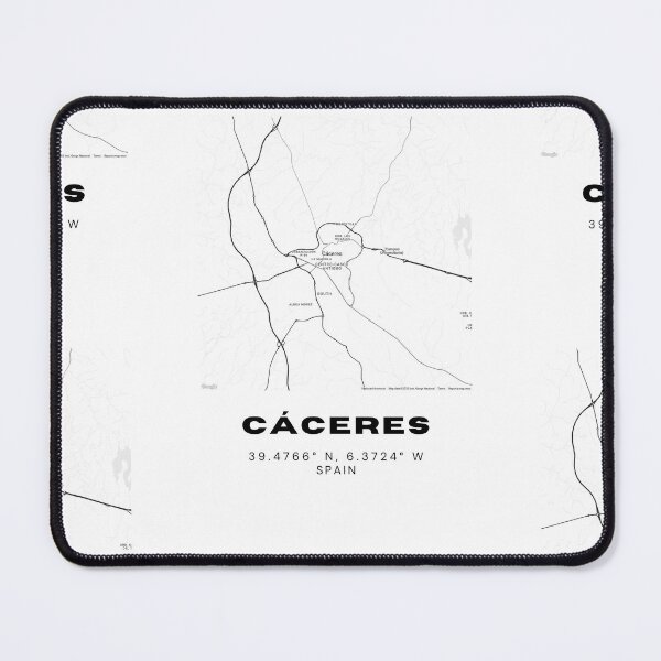 Item preview, Cáceres Spain Minimalist City Map – Black & White Wall Art designed and sold by RM-Journey.