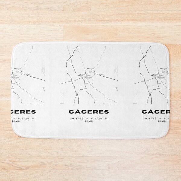 Item preview, Cáceres Spain Minimalist City Map – Black & White Wall Art designed and sold by RM-Journey.