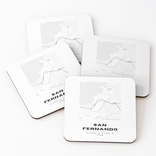 Item preview, San Fernando Spain Minimalist Map – Coastal Monochrome Print designed and sold by RM-Journey.