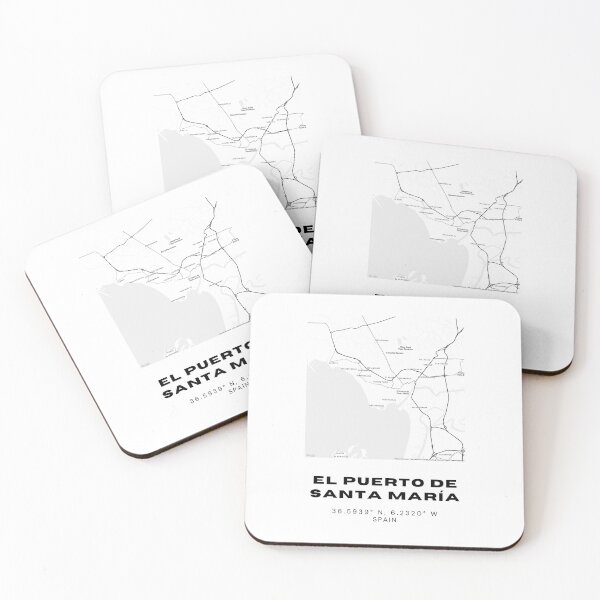 Item preview, El Puerto de Santa María Map – Minimalist Black & White Print designed and sold by RM-Journey.