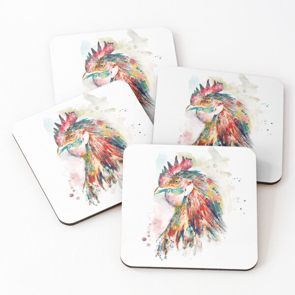 Item preview, Red Rooster Watercolor designed and sold by caracatita75.