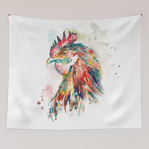 Item preview, Red Rooster Watercolor designed and sold by caracatita75.