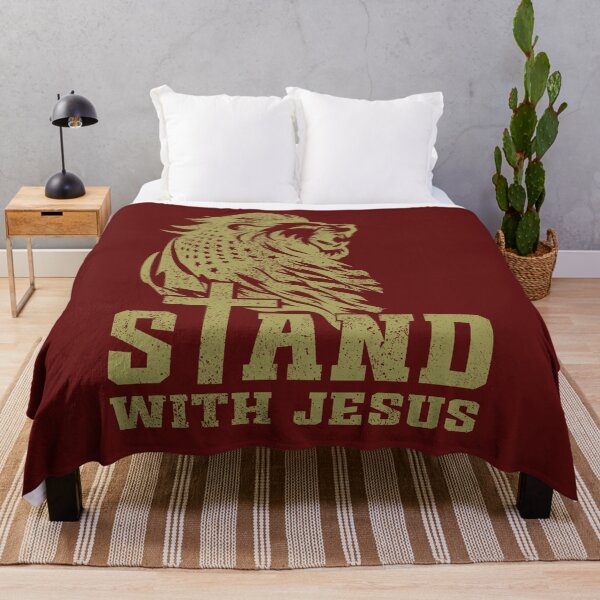 Item preview, STAND WITH JESUS AMERICAN FLAG LION designed and sold by FlutteringWings.