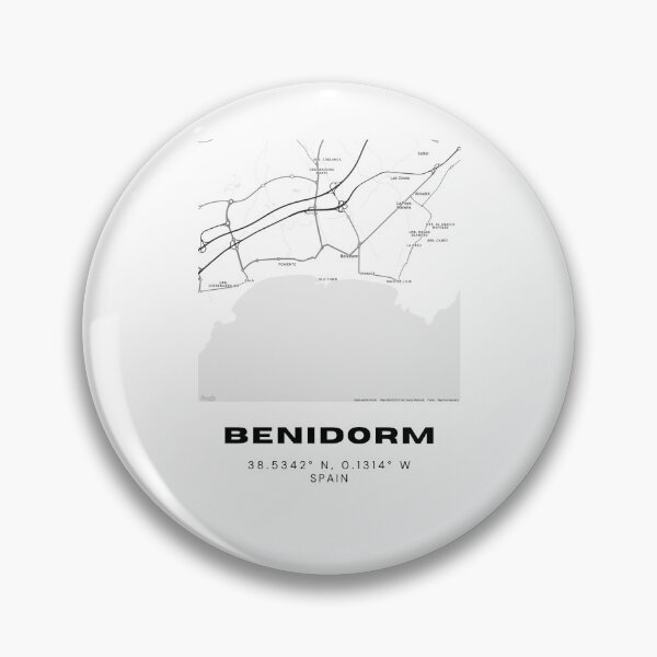 Item preview, Benidorm Spain City Map – Black & White Minimalist Poster designed and sold by RM-Journey.
