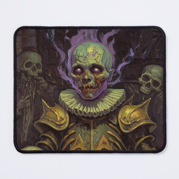 Item preview,  The Flaming undead Knight fantasy horror haunted house portrait art designed and sold by Vintage Designs +.