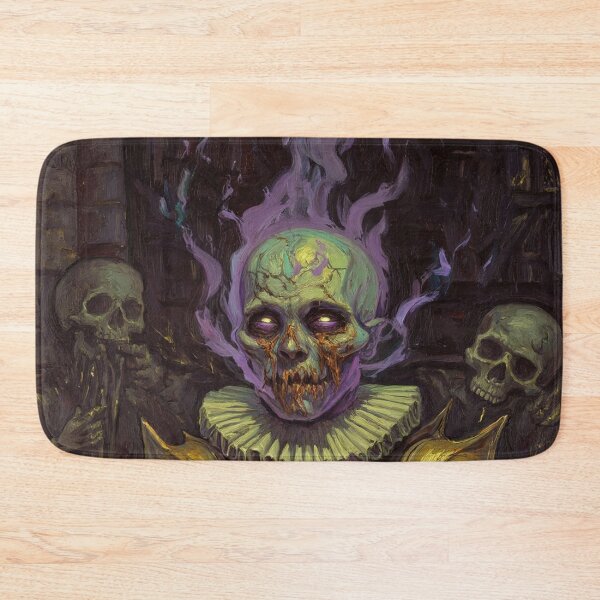 Item preview,  The Flaming undead Knight fantasy horror haunted house portrait art designed and sold by Vintage Designs +.