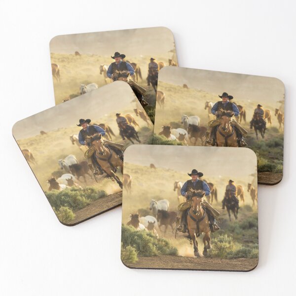 Item preview, Wrangling the Horses at Sunrise designed and sold by Kay Brewer.