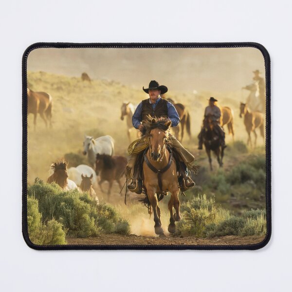 Item preview, Wrangling the Horses at Sunrise designed and sold by Kay Brewer.