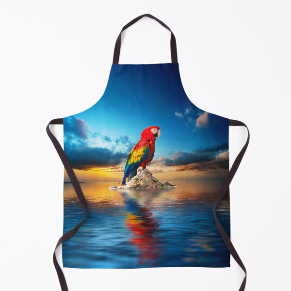 Item preview, Big Colored parrot on neon blue water designed and sold by Design your dreams.