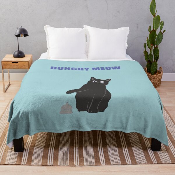 Item preview, Funny Cat Art : HUNGRY MEOW Blue version designed and sold by TheGrandLordCat.
