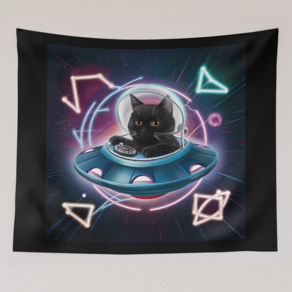 Item preview, Feline Pilot in a Spacecraft Venturing Through the Cosmos designed and sold by Paul-Place.