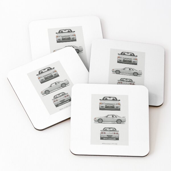 Item preview, 1989 Nissan Skyline GT-R R32 Blueprint – Classic JDM Car Minimalist Art designed and sold by TheArtOfCar.