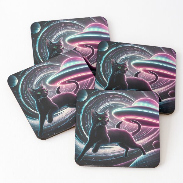 Item preview, Neon Cat in Galactic Space designed and sold by Paul-Place.