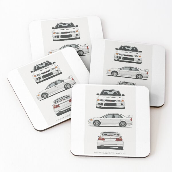 Item preview, 1999 Mitsubishi Lancer Evolution VI – Minimalist JDM Evo 6 Blueprint  designed and sold by TheArtOfCar.