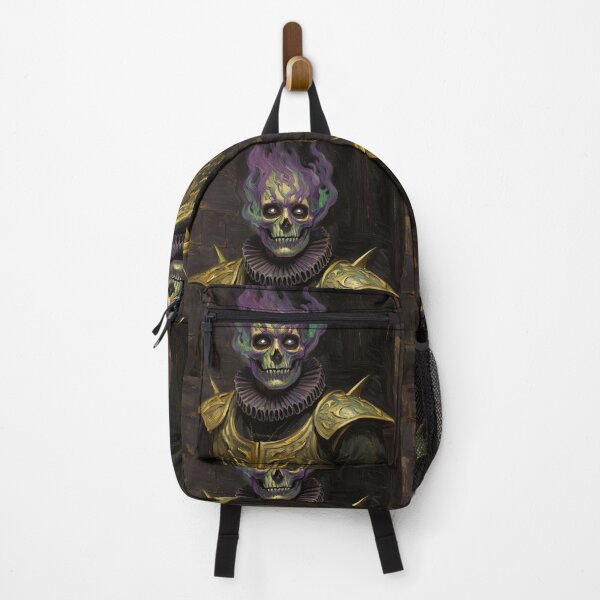 Item preview, The Flaming undead Knight fantasy horror haunted house portrait art designed and sold by Vintage Designs +.