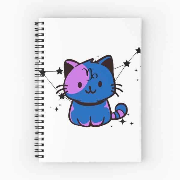 Item preview, Gato espacial Capricornio: diseño kawaii de gato astronauta del zodiaco designed and sold by Midnight789.