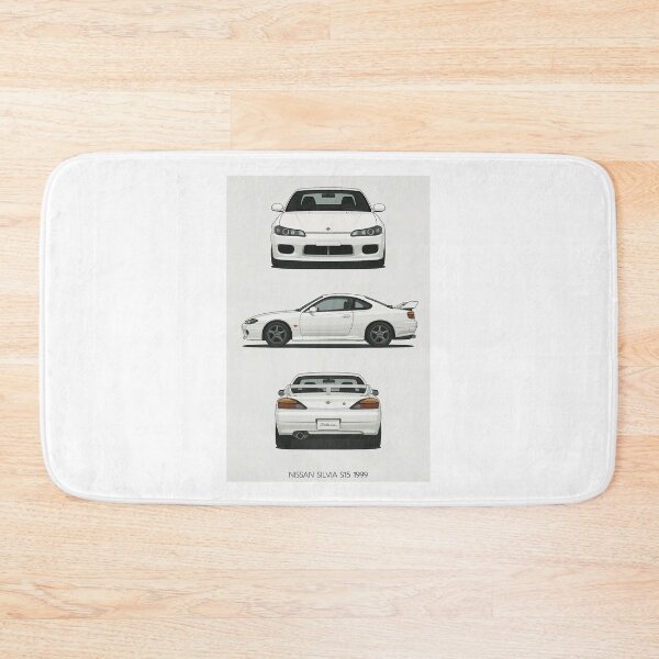 Item preview, 1999 Nissan Silvia S15 White – JDM Minimalist Blueprint Car Art designed and sold by TheArtOfCar.