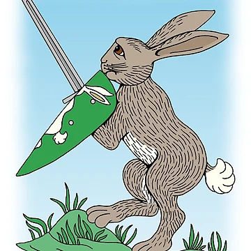 Artwork thumbnail, Medieval Warrior Rabbit by Azure Lion Productions