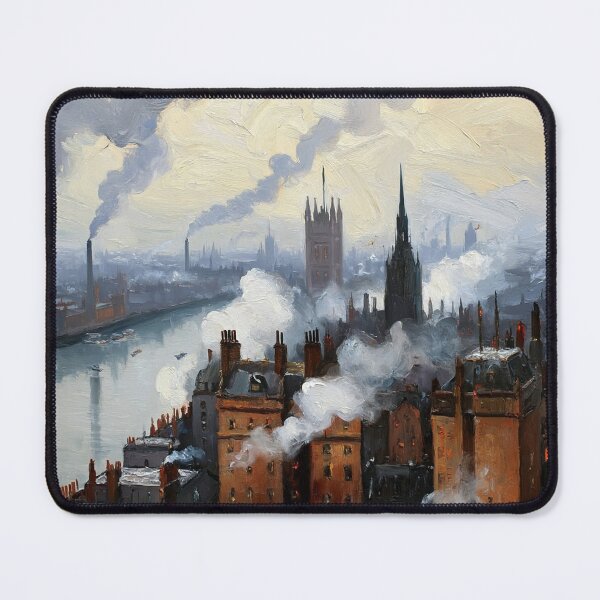 Item preview, Victorian Era London with steam and industrial elements after JMW TUrner designed and sold by Vintage Designs +.