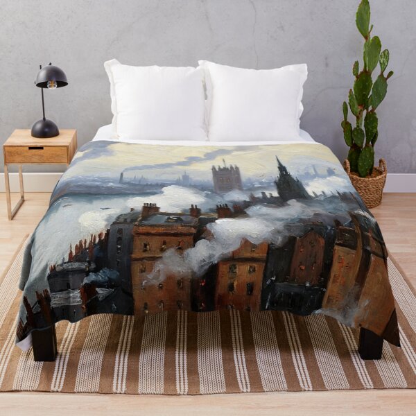 Item preview, Victorian Era London with steam and industrial elements after JMW TUrner designed and sold by Vintage Designs +.