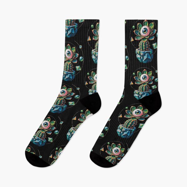 Item preview, Surreal Cactus With Eye In Flower Geometric Shapes designed and sold by SurrealArtSzysz.