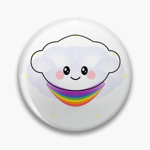 Item preview, Happy Kawaii Cloud with Rainbow - Cute Weather Sticker designed and sold by Arts-R-Us.