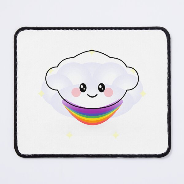 Item preview, Happy Kawaii Cloud with Rainbow - Cute Weather Sticker designed and sold by Arts-R-Us.
