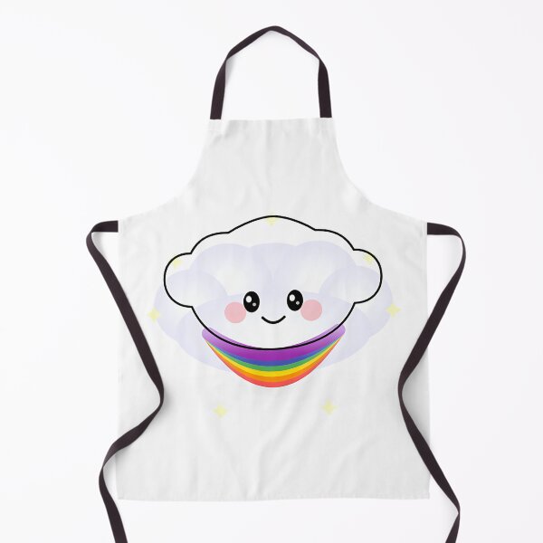 Item preview, Happy Kawaii Cloud with Rainbow - Cute Weather Sticker designed and sold by Arts-R-Us.