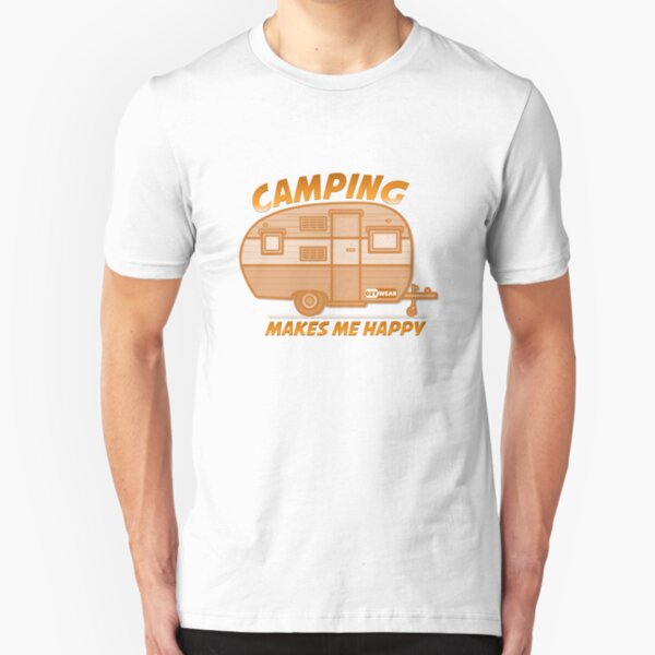 Camping Makes Me Happy Slim Fit T-Shirt