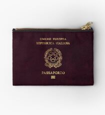 Italian Passport Vintage Zipper Pouch
