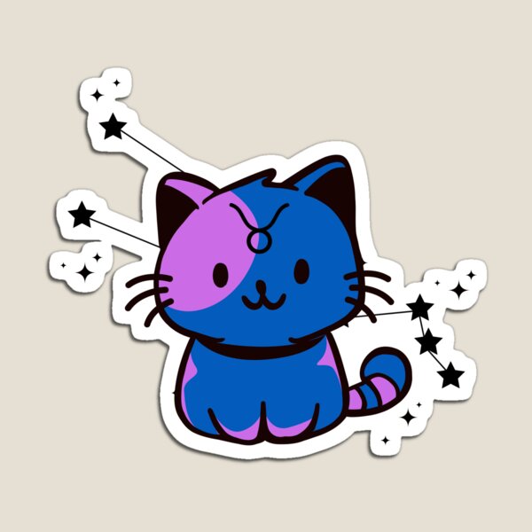 Item preview, Gato Espacial Tauro – Diseño Kawaii de Gato Astronauta del Zodiaco designed and sold by Midnight789.