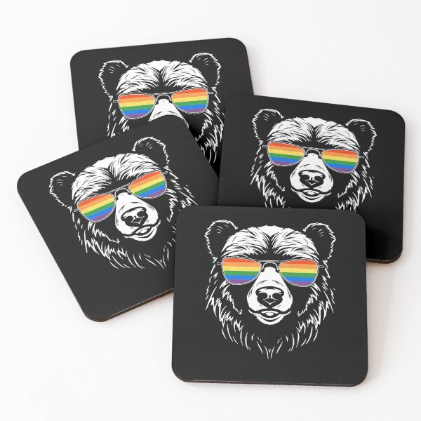 Item preview, Gay Bear Pride Rainbow LGBT Sunglasses LGBTQ Flag designed and sold by YikesForever.