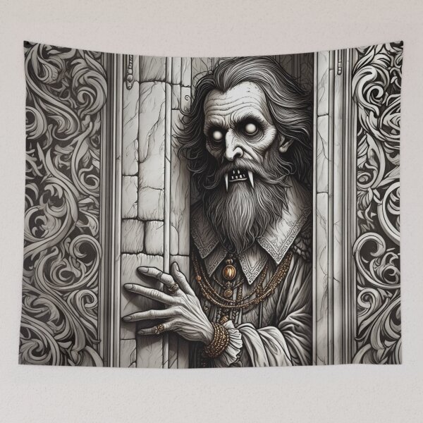 Item preview,  Evil vampire standing staring at you designed and sold by Vintage Designs +.