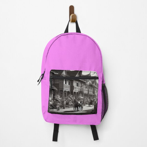 Item preview, 1930s Padang City – AI Black and White Artwork of a Crowded Urban Scene for Clothing and Accessories for City Lovers designed and sold by knalpot-design.