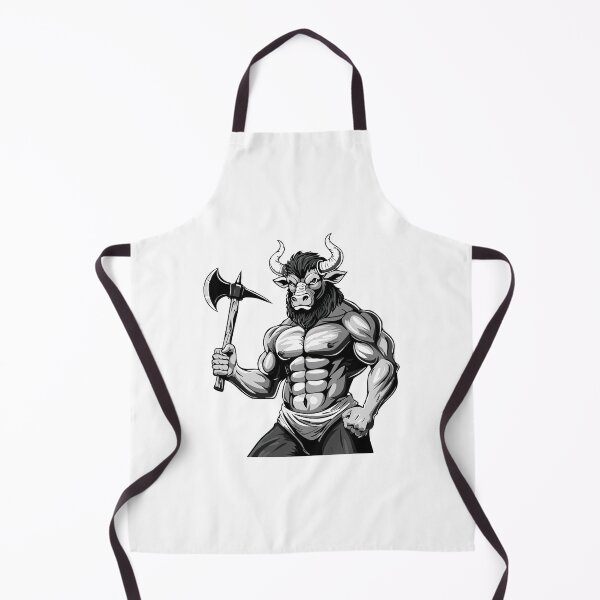 Item preview, Minotaur with a big axe from greek mythology, angry bull, Minotaur the Mythical Ancient Creature, Fantastic mythological creature, Ancient Greek monster Minotaur, Half man half bull, black and white designed and sold by Danler.