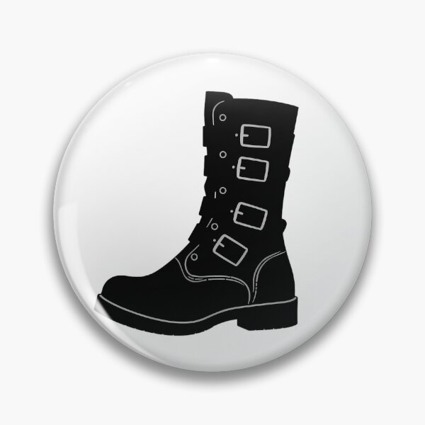 Item preview, Black Mid-Calf Boot Buckles Footwear Fashion Accesory designed and sold by ART ATTACK ZONE.