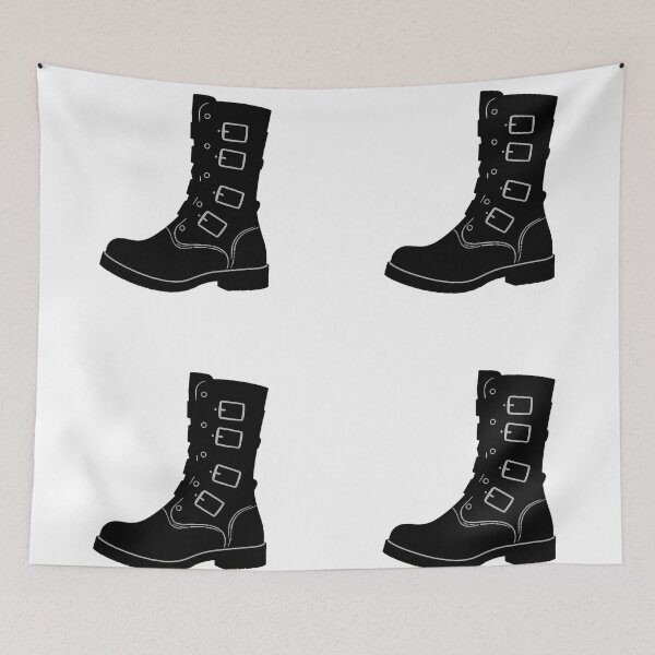 Item preview, Black Mid-Calf Boot Buckles Footwear Fashion Accesory designed and sold by ART ATTACK ZONE.