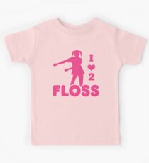 Floss Dance I Love To Floss Like A Boss Pink Kids Tee