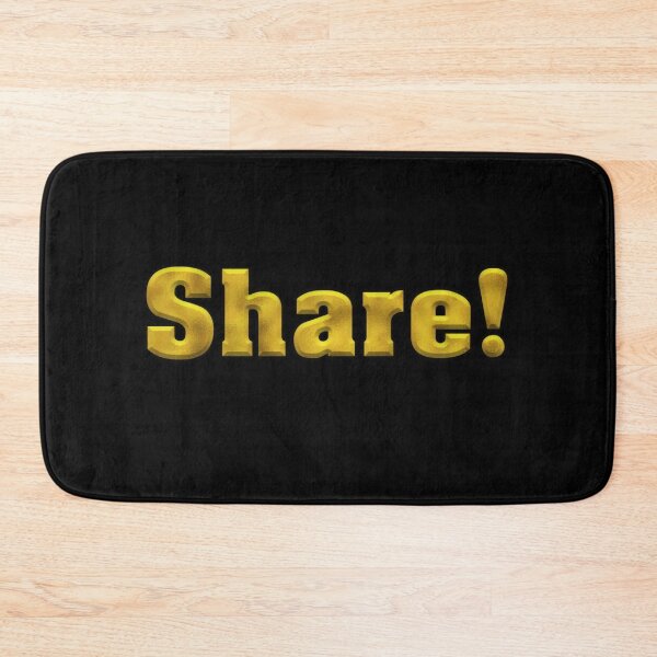 Item preview, Share! Bold Gold Text designed and sold by Swabcraft.