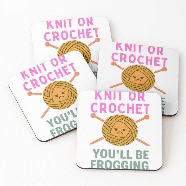 Item preview, Knit or Crochet? You'll Be Frogging - Funny Yarn Design designed and sold by JenniferCreaArte .