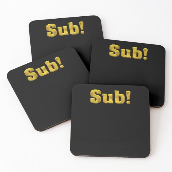 Item preview, Sub! Bold Gold Text designed and sold by Swabcraft.