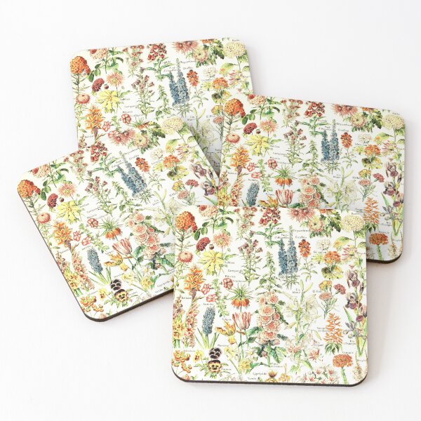 Artikelvorschau, Vintage Blumenkarte / Französische Blumenkarte von Adolphe Millot entworfen und verkauft von PureVintageLove.