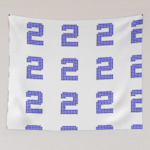 Item preview, Number 2 - Blue Pixel Block Character designed and sold by PixelGlyphs.