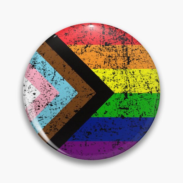 Item preview, Distressed Progress Gay Pride Flag| Vintage Gay Pride Shirt| Retro LGBT Rainbow Tee | New Pride Flag designed and sold by YikesForever.
