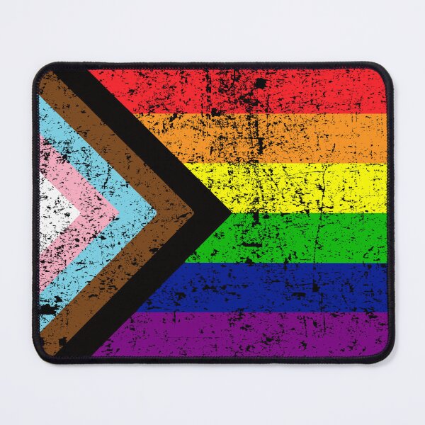 Item preview, Distressed Progress Gay Pride Flag| Vintage Gay Pride Shirt| Retro LGBT Rainbow Tee | New Pride Flag designed and sold by YikesForever.