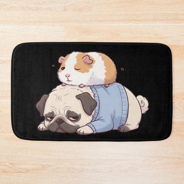Item preview, An Adorable Duo: Pug and Guinea Pig Pals designed and sold by Claustronautas.