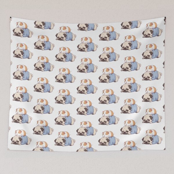 Item preview, An Adorable Duo: Pug and Guinea Pig Pals designed and sold by Claustronautas.